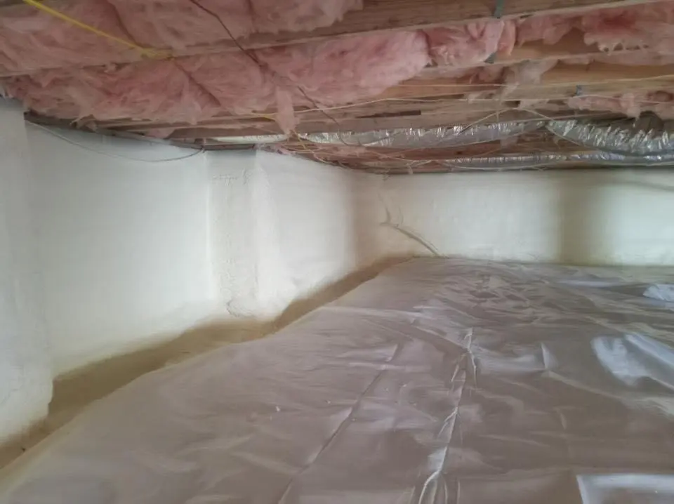Crawl space encapsulation with closed-cell spray foam for Roof Waterproofing in Pampa